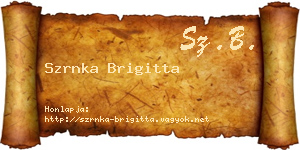 Szrnka Brigitta névjegykártya